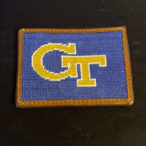 Georgia Tech Needlepoint  Card Wallet